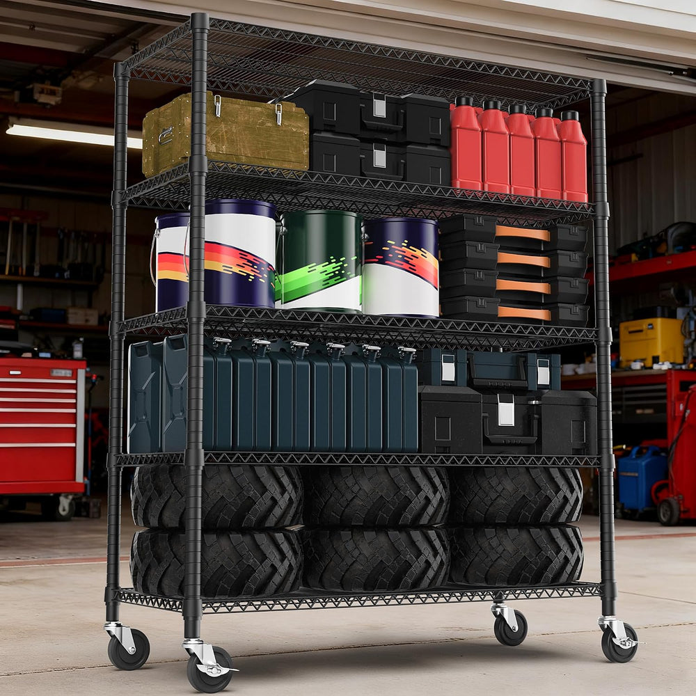 M MZG 3300LBS 53.1" W 5 Tiers Shelf Steel Storage Shelving Utility Shelv...