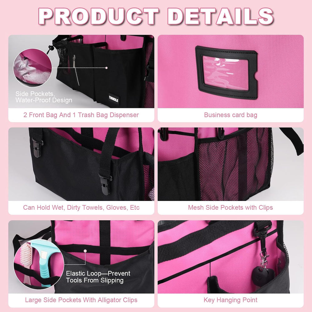 Extra-Large Rolling Cleaning Caddy with Wheels,Cleaning Caddy Bag with Detach...