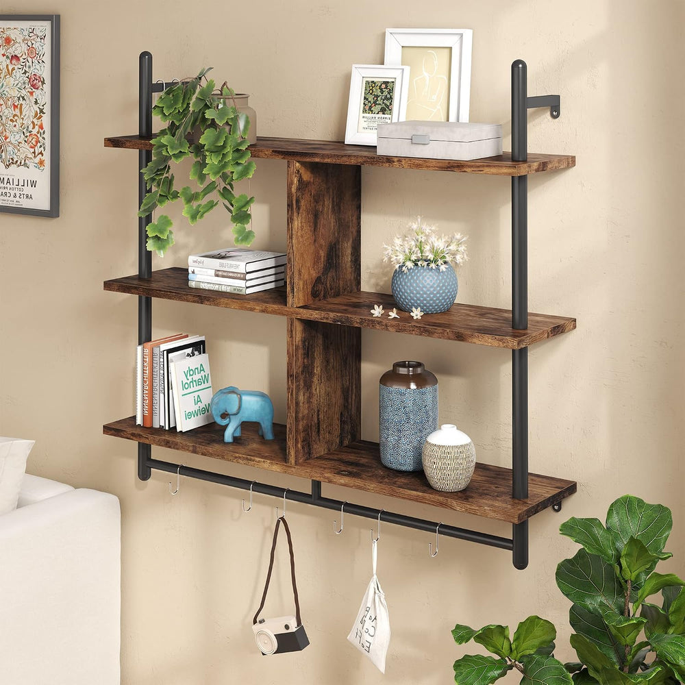 Bestier 41.5" Floating Shelves for Wall 3 Tier Kitchen Shelves Wall Moun...