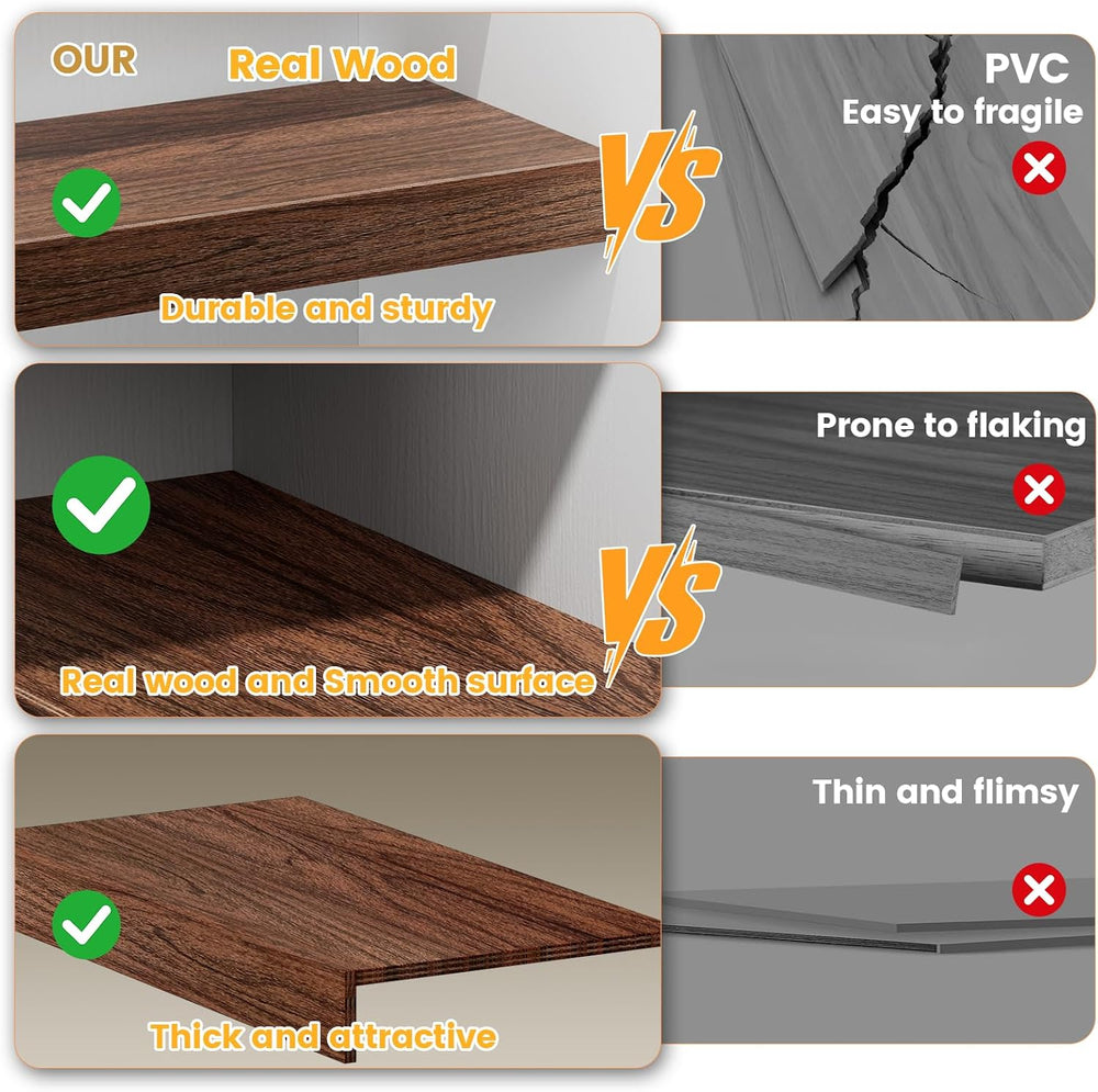Wood Wire Shelf Covers Wire Rack Covers for Pantry and Closet Removable Shelf...