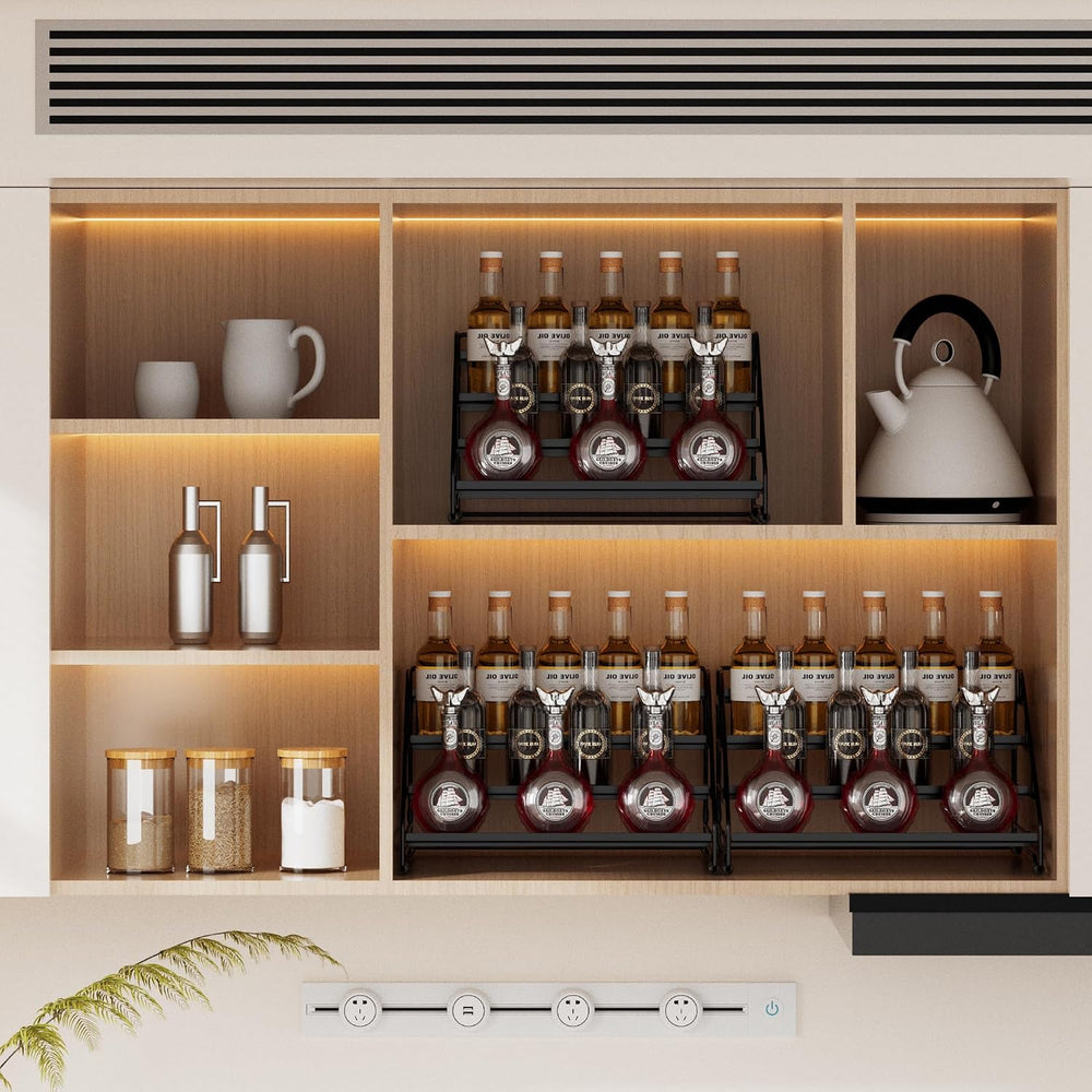 Jolitac 4-Tier Spice Rack Organizer, Depth Adjustable Step Shelf, Metal Spice...