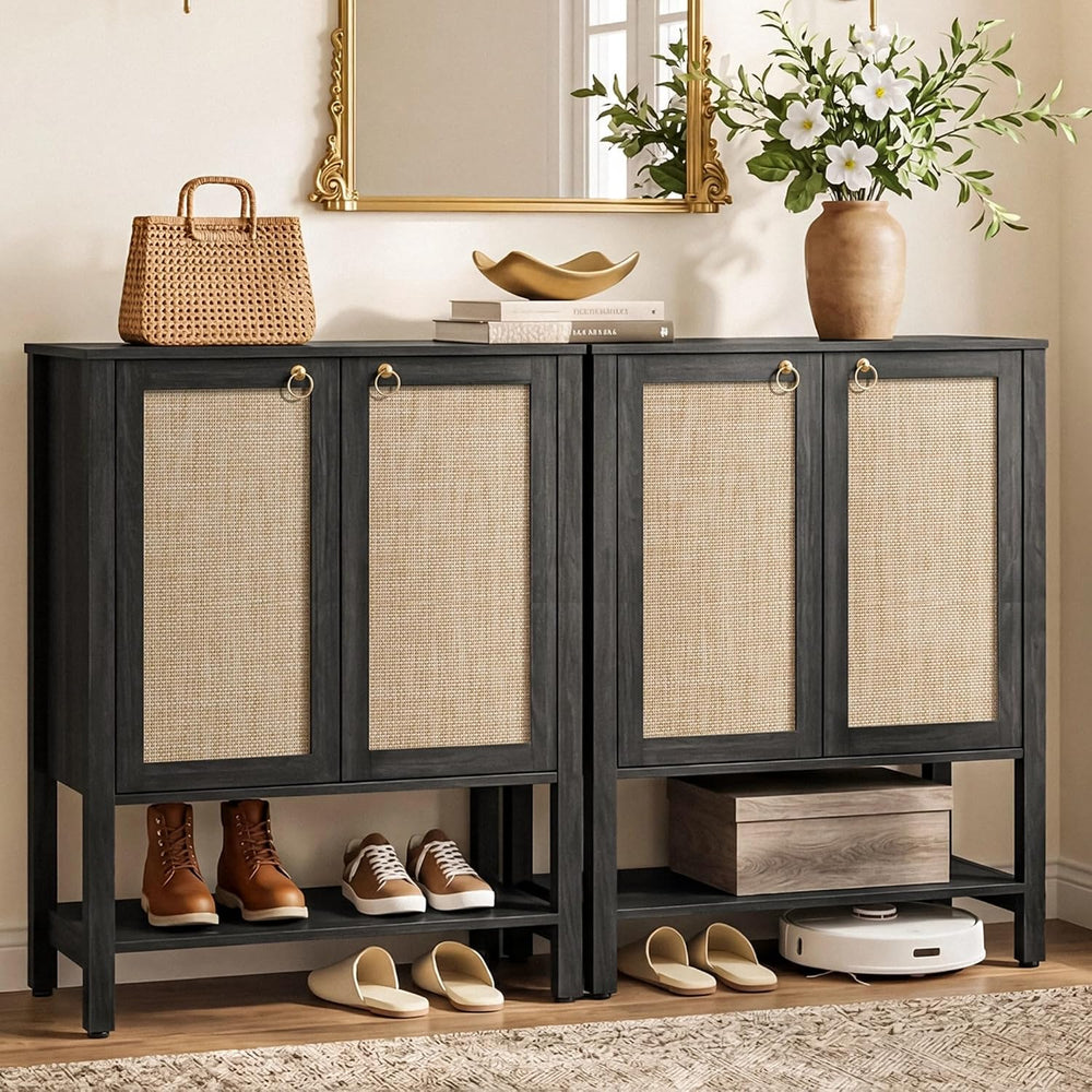 SICOTAS Shoe Storage Cabinet for Entryway, 5 Tier, 2 Pieces