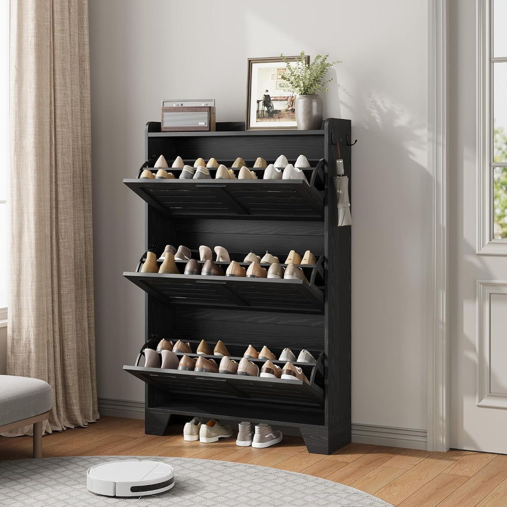 IDEALHOSUE Shoe Cabinet Storage for Entryway, Slim Shoe Storage Cabinet with ...