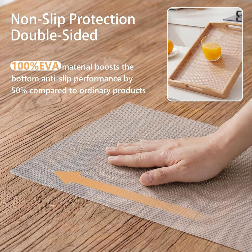 Cabinet Drawer Shelf Liner 30-in: 100% EVA Clear Dual-Sided Non-Slip Large