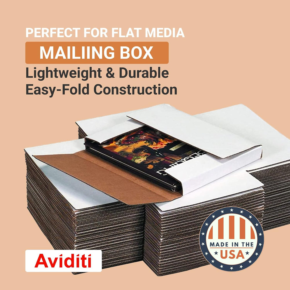 BOX USA Shipping Boxes Flat 12.125"L x 9.125"W x 1"H 50-Pack -...
