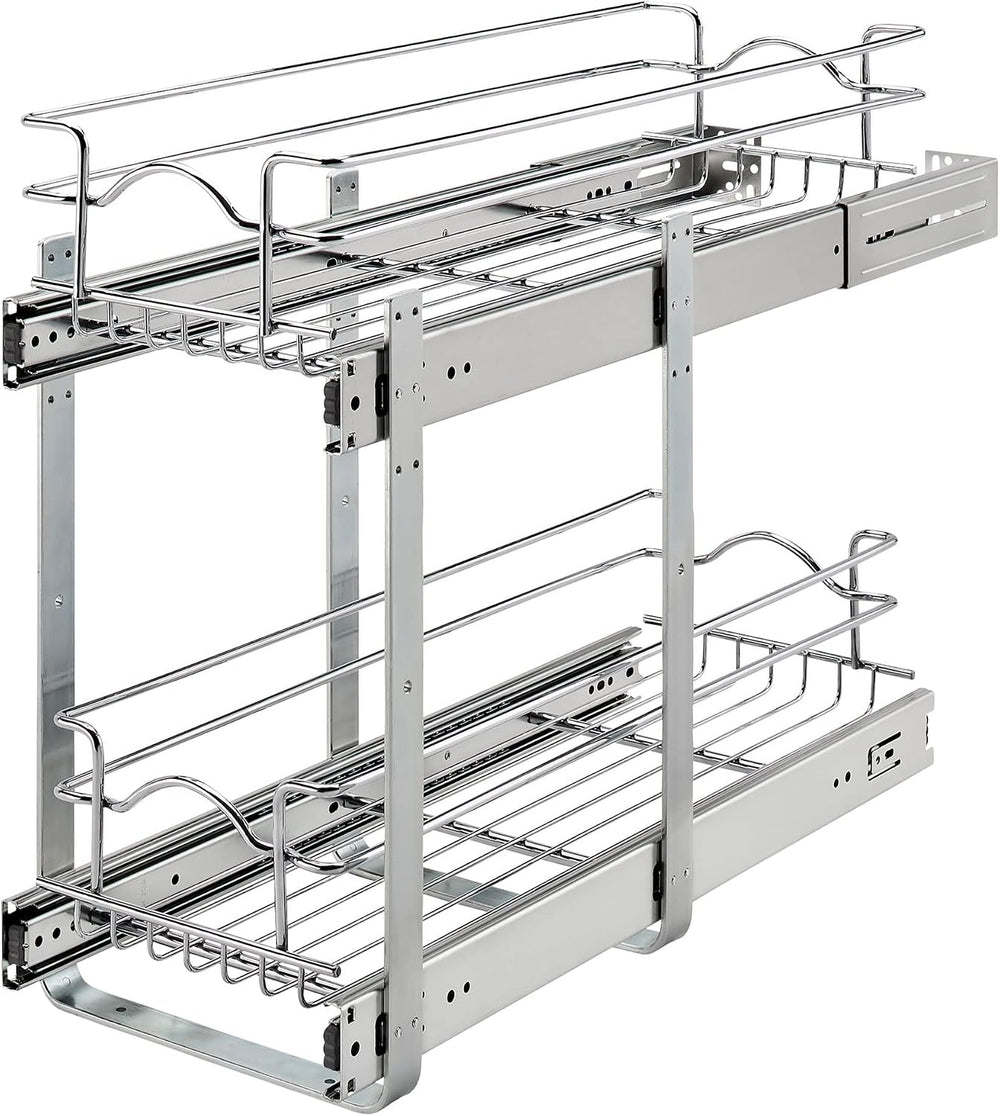Rev-A-Shelf 2-Tier Pullout Organizer for Kitchen Cabinets, 9" x 22"