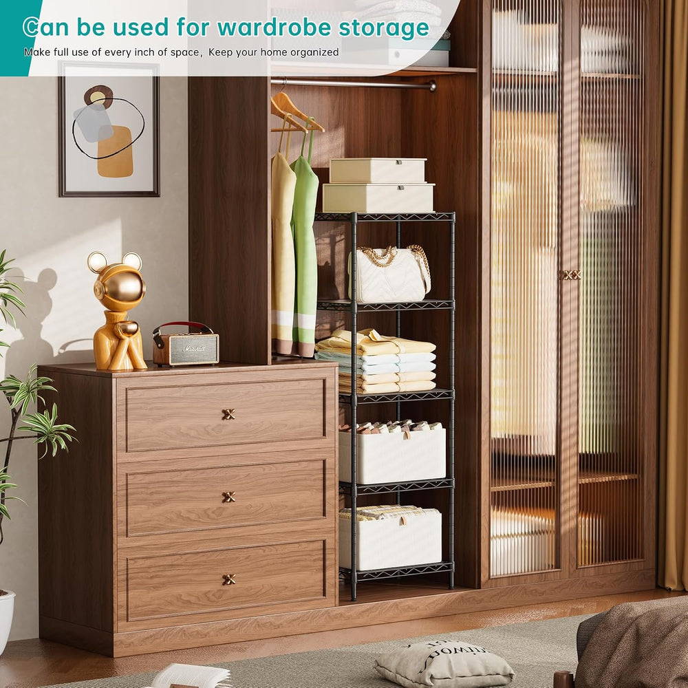 SINGAYE Small 5 Tier Shelves Wire Storage Shelving Adjustable Metal Shelf