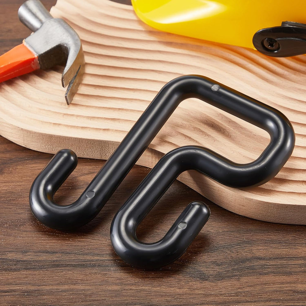 16 Pcs 3 Inches Lineman Bucket Hooks, Bucket Lip Tool Holders, Black