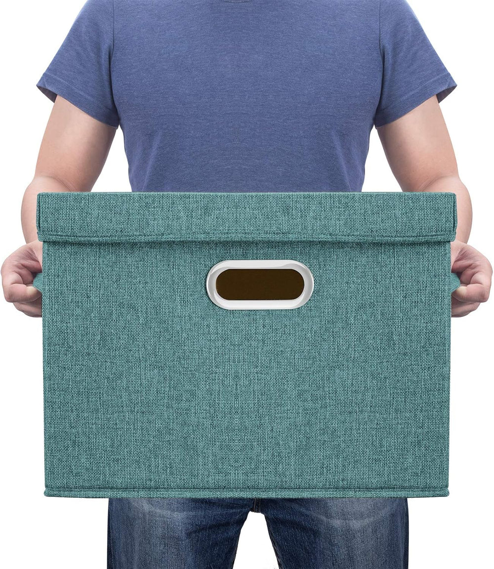TYEERS Large Storage Bins with Lids, Collapsible, Washable, Fabric Storage Bo...