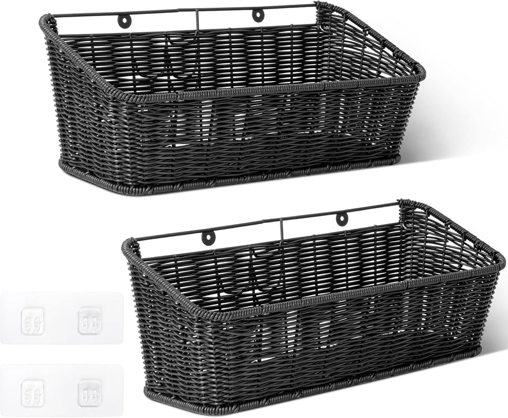 GRANNY SAYS Hanging Wall Basket, Wall Mount Basket for Kitchen, 2 Pack