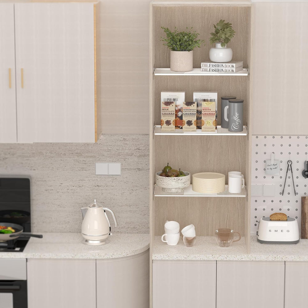 Closet Tension Shelves Organizer Expandable Cabinet Storage Shelving Rack Wir...