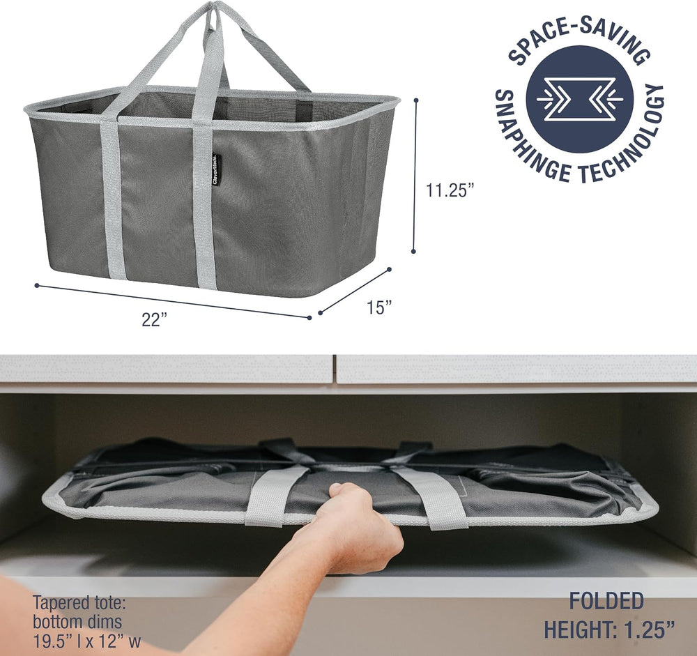 CleverMade Collapsible Fabric Laundry Baskets - Foldable Pop Up Storage Conta...