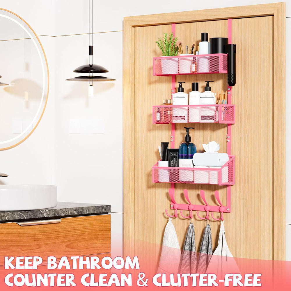 Over The Door Hooks Organizer, Coat Rack Over The Door Storage Hanger Towel R...