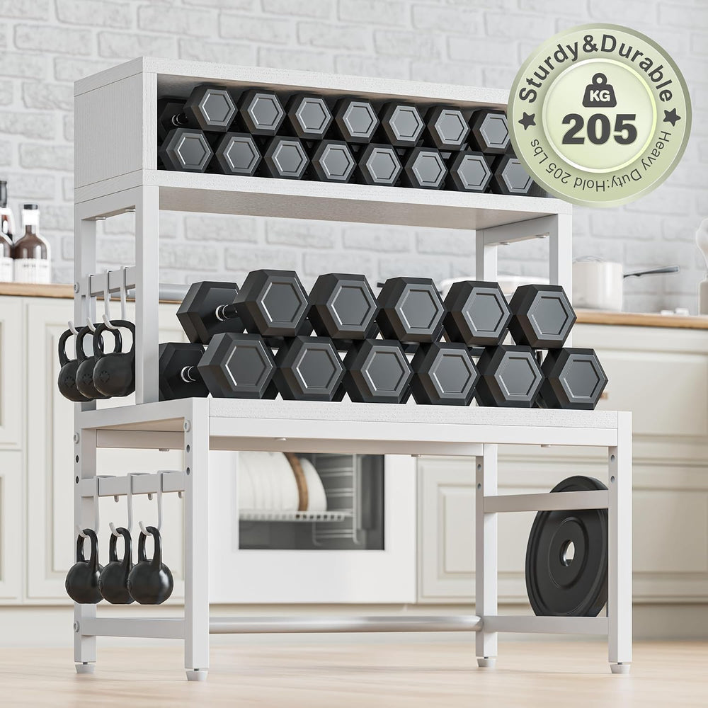 EnHomee 4-Tier Microwave Stand for Countertop Storage, White