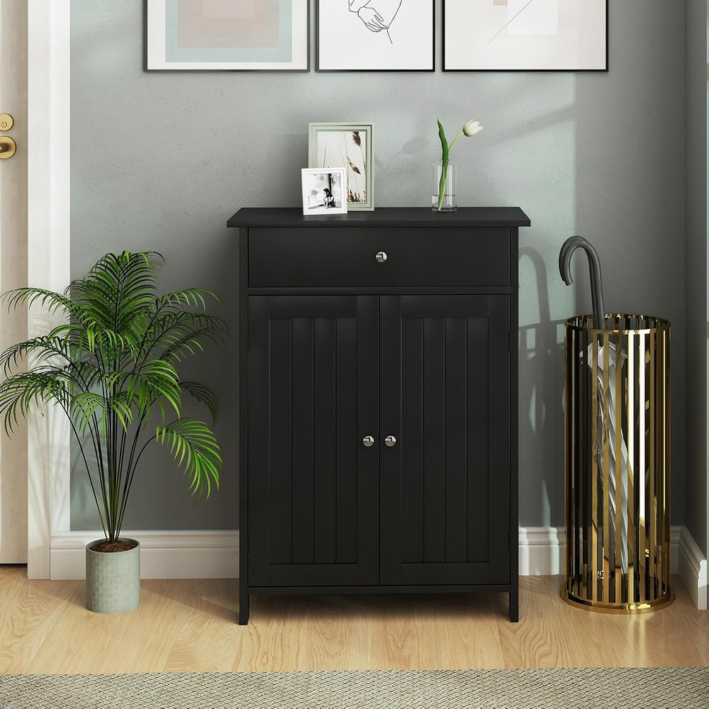 GIANTEX Storage Cabinet, Freestanding Bathroom Cabinet with 2 Doors, 1 Drawer...