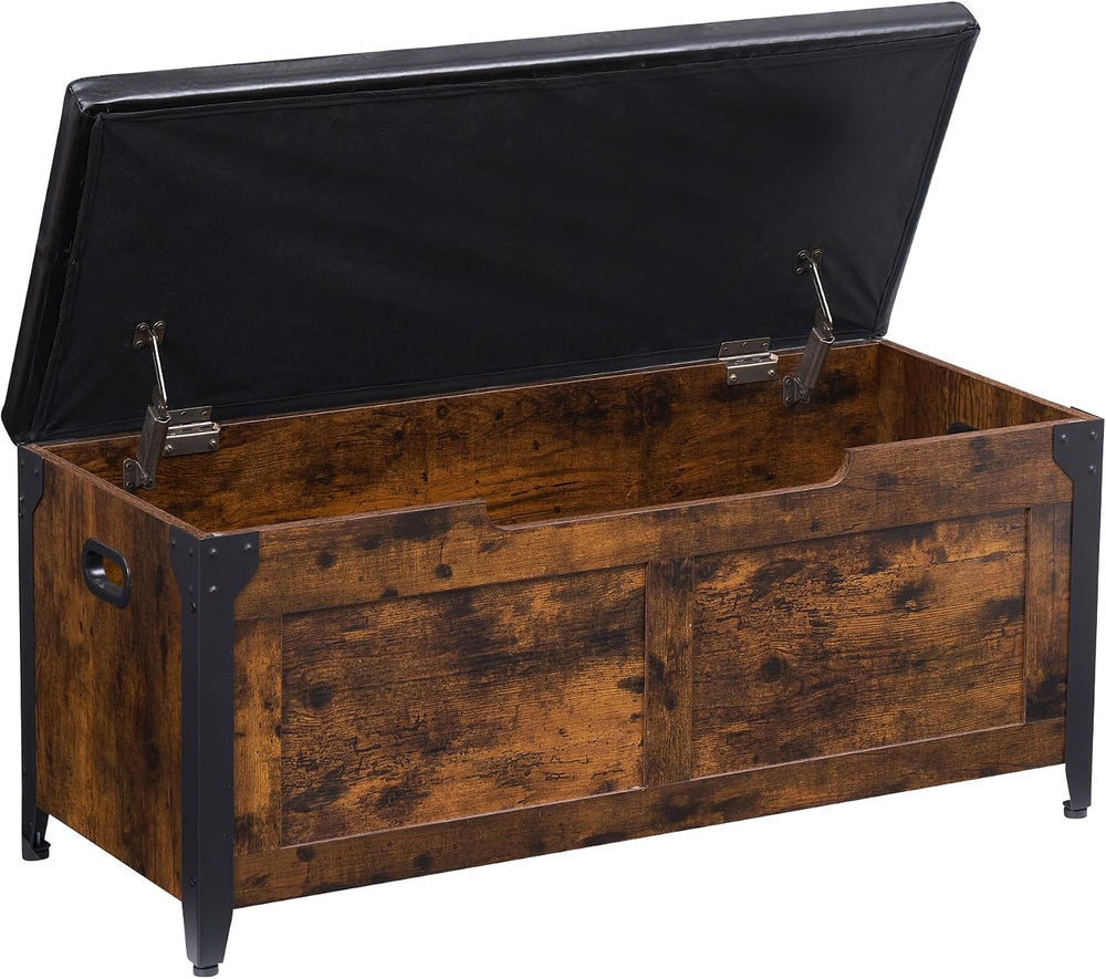 GAOMON 39.4" Storage Chest, Storage Bench with Safety Hinge
