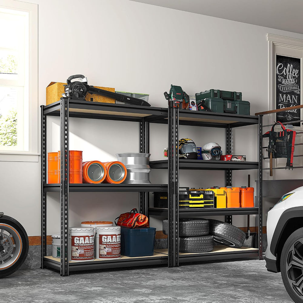 REIBII Storage Shelves Adjustable Metal Shelving 1600LBS Garage Shelves Indus...