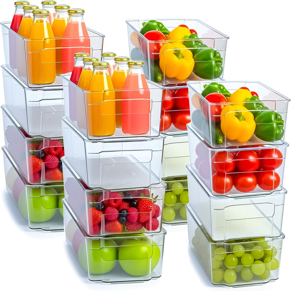 Utopia Home - Fridge & Refrigerator Organizer Bins (8 Pack), Clear Stacka...