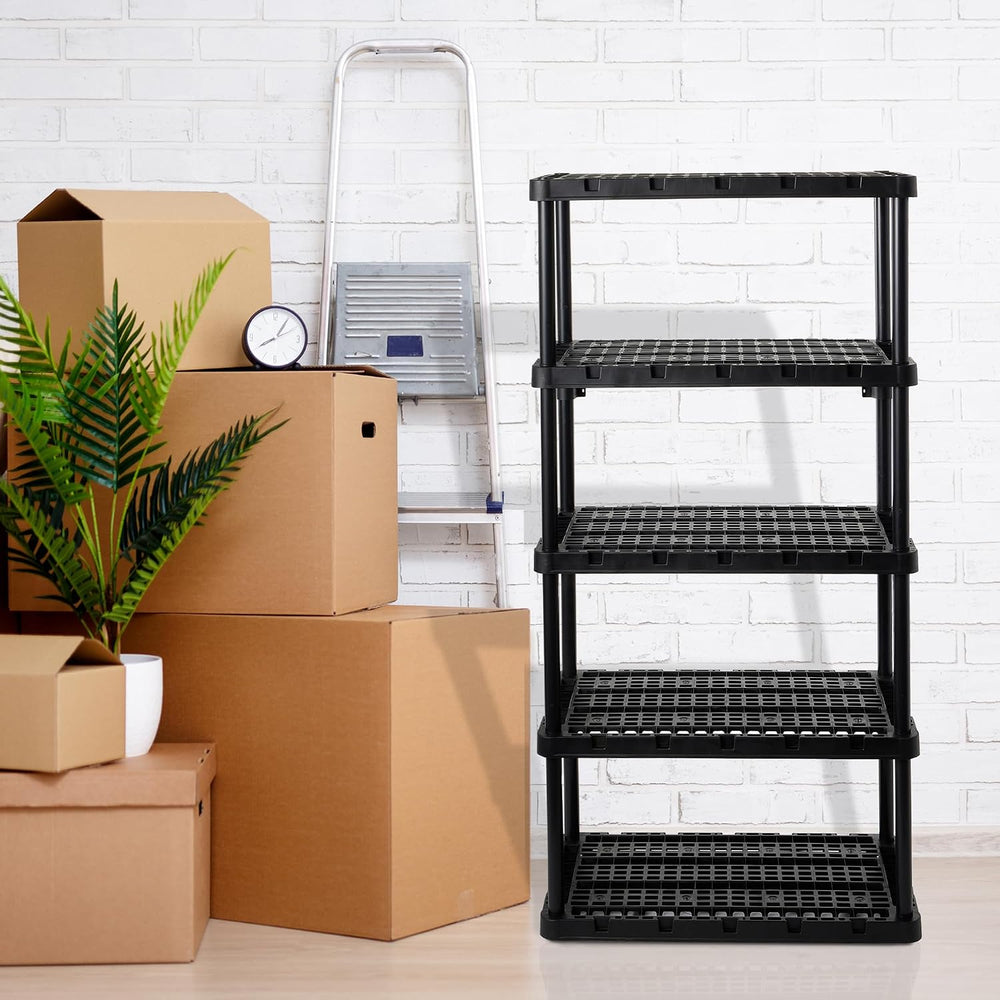 Gracious Living 5 Shelf Unit, Storage Shelves and Rack for Home