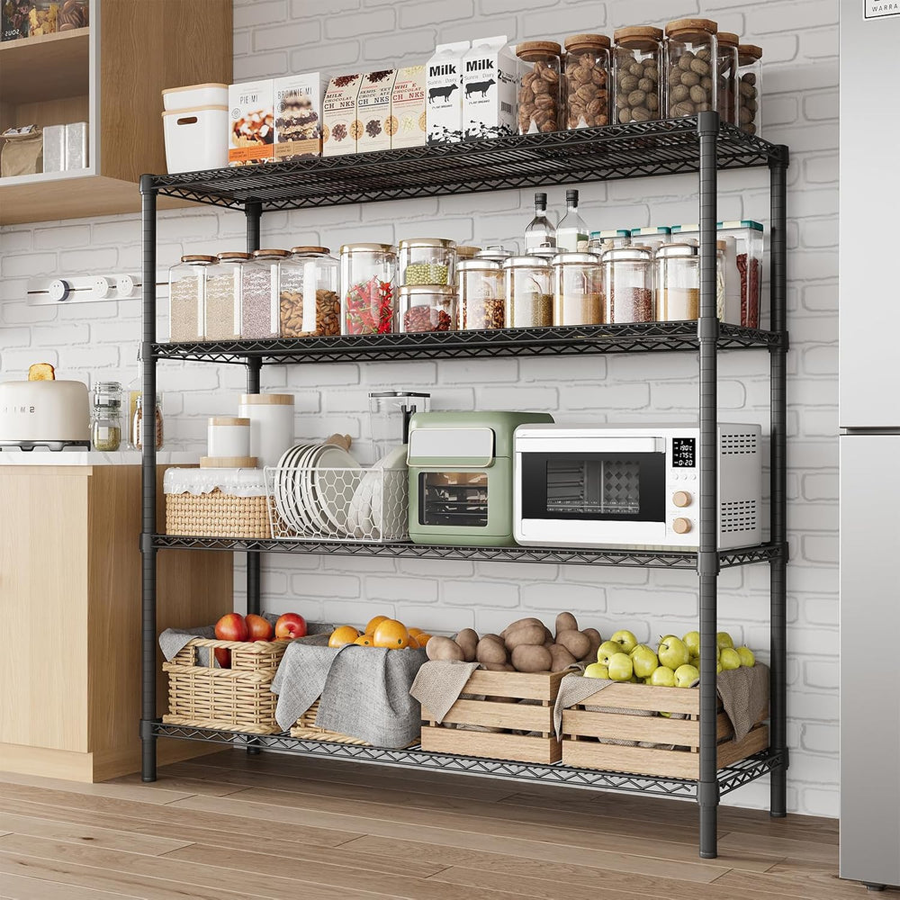 Garvee 4 Tier Storage Shelves 47" Wide Metal Shelving, 2640LBS, for Kitchen