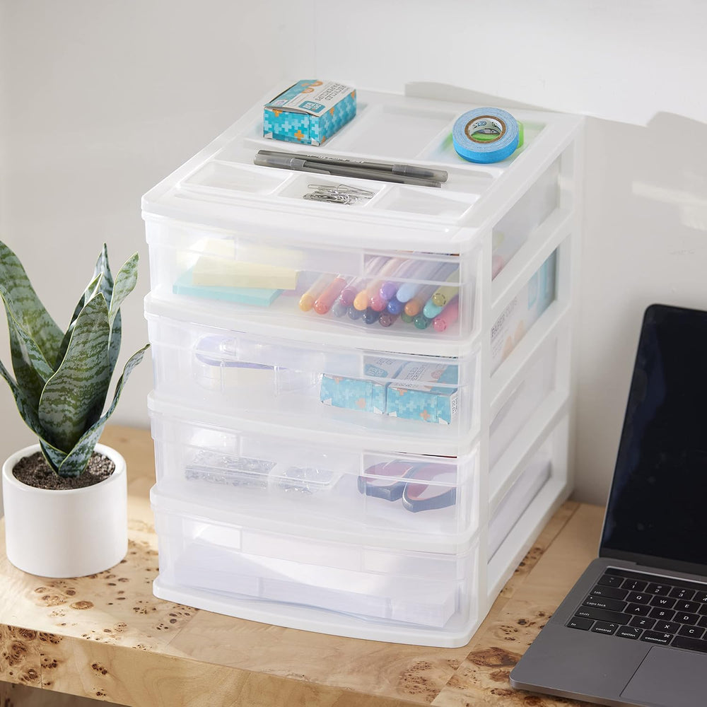 Gracious Living 4 Drawer Desktop & Countertop Organizer w/Organization Li...