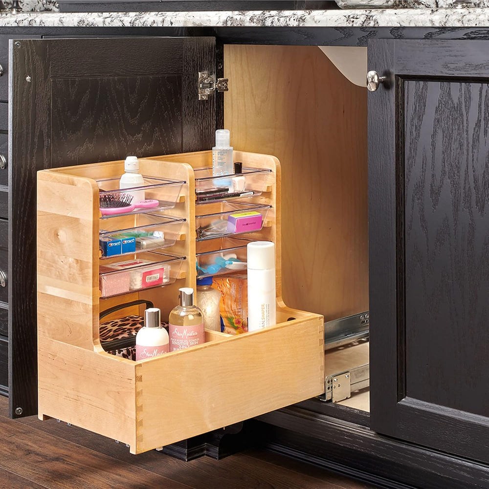 Rev-A-Shelf 30" Wood Vanity Sink Pullout Organizer Cabinet Storage with ...