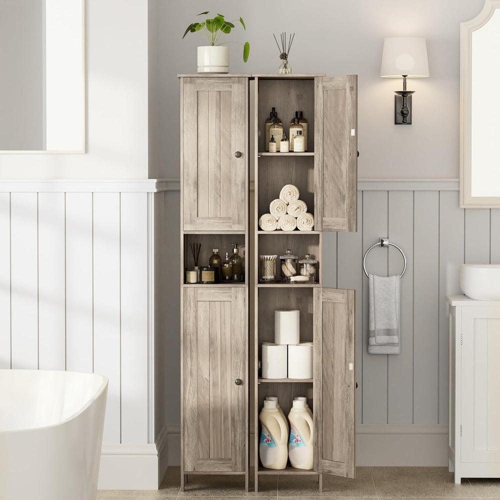 Homleke Tall Bathroom Storage Cabinet with 2 Doors, Slim Bathroom Cabinet