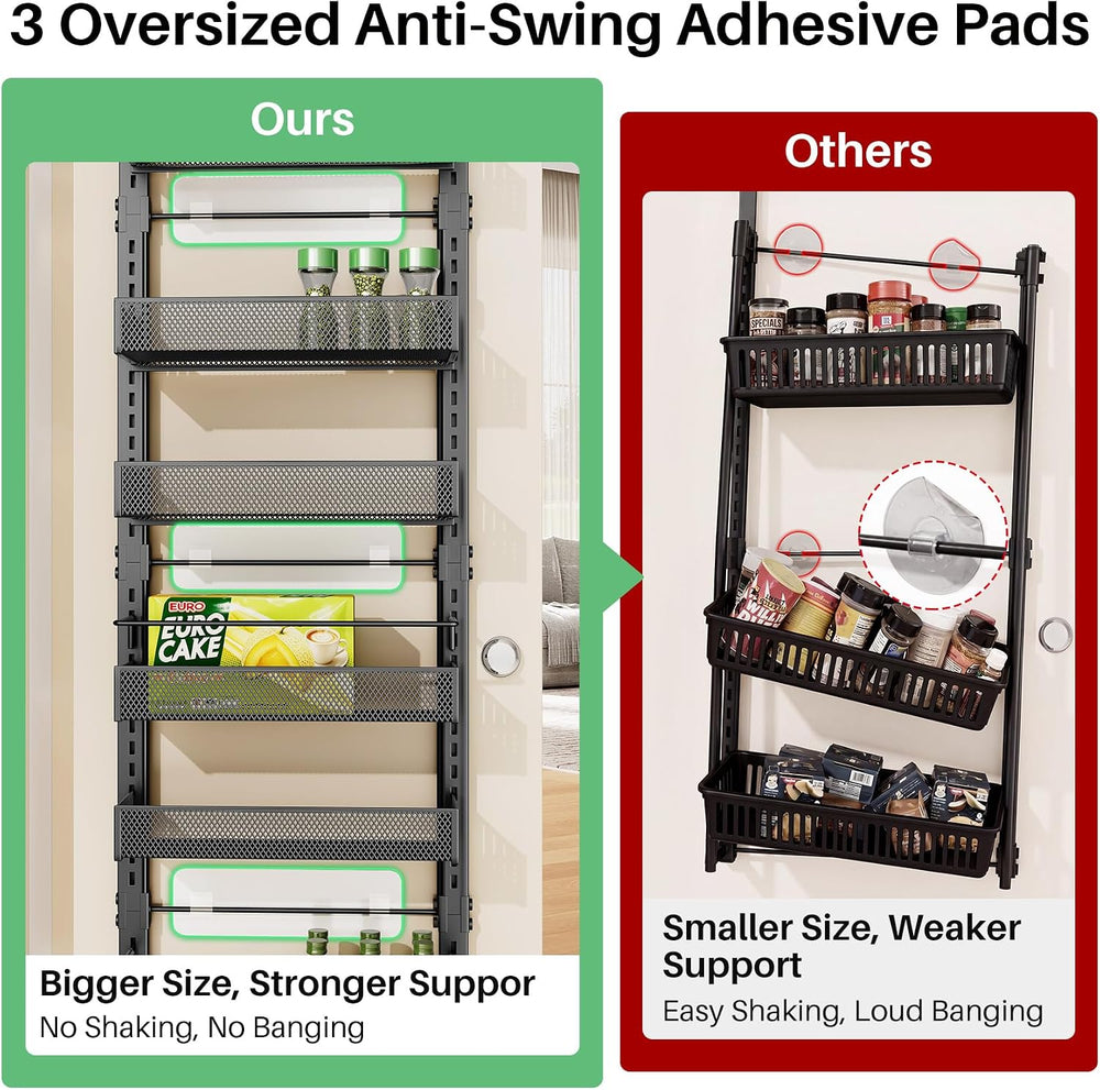 SAYZH 8 Tiers Over the Door Pantry Organizer,17.2"W x 6.2"D x 69.2&...
