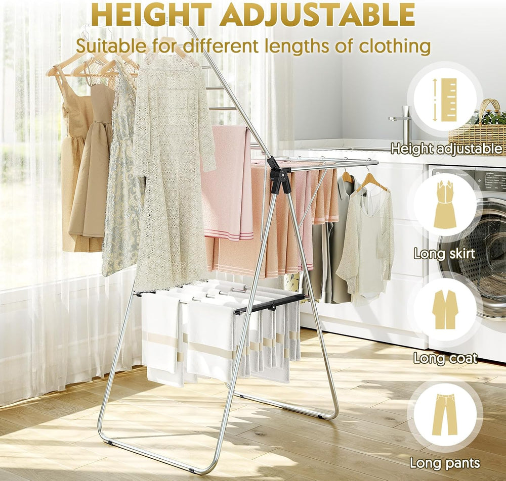 APEXCHASER Large Stainless Steel Clothes Drying Rack