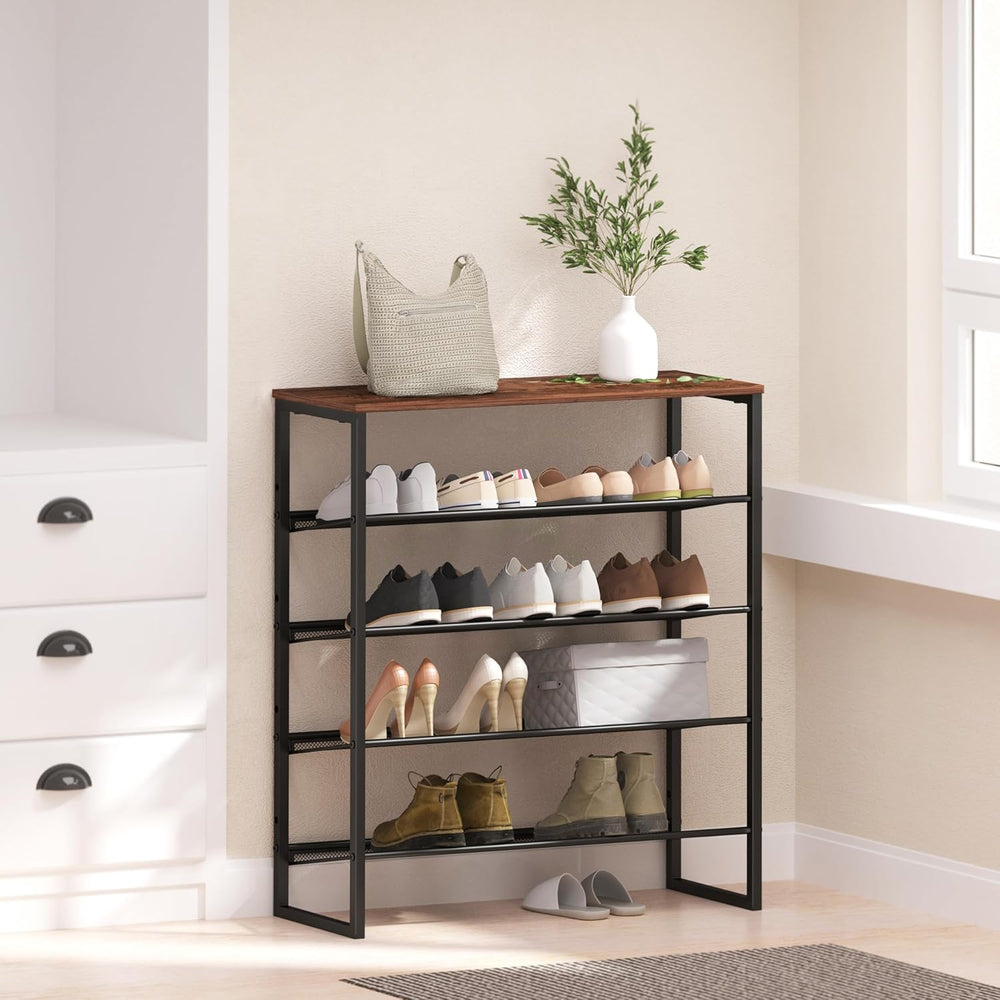 CHEMPFR Shoe Rack - Sturdy Steel Shoe Organizer for Front Door Entrance Close...