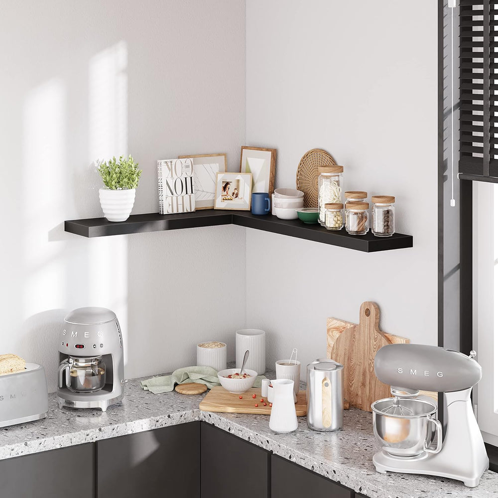 BAMEOS Floating Shelves, 31W x 8D Wall Mounted Display Shelves with Invisible...