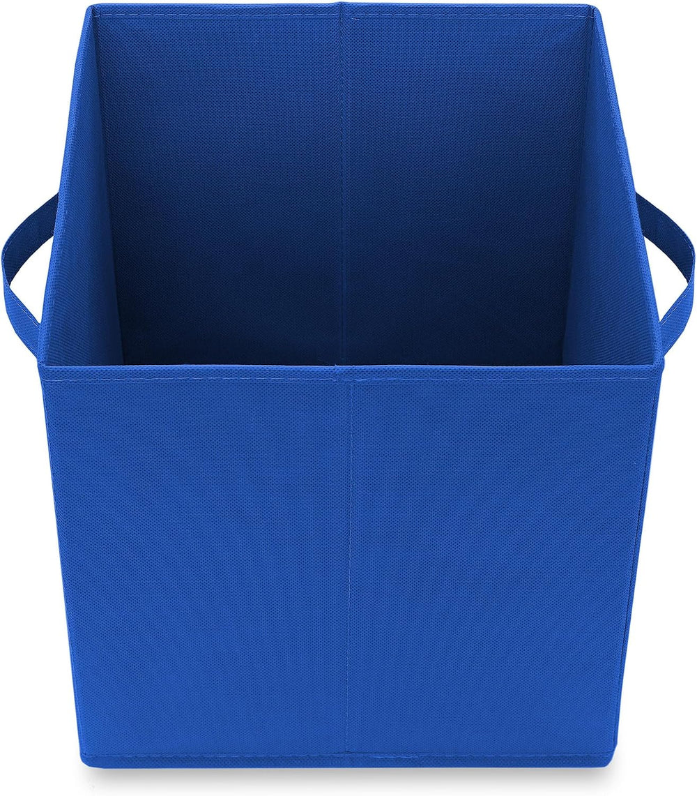 Casafield Set of 12 Collapsible Fabric Cube Storage Bins, Royal Blue - 11&quo...