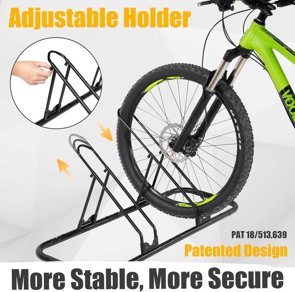 CyclingDeal Bicycle Floor Parking Rack Stand - for Mountain MTB Road Bike - I...