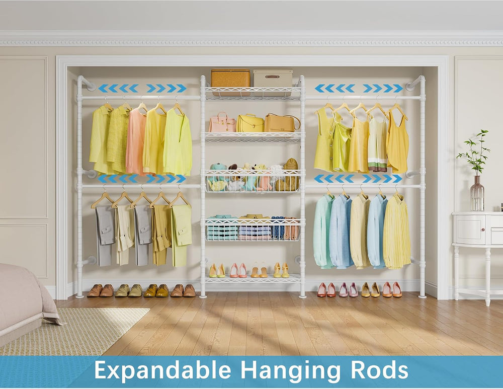 Timate X3i Garment Rack for Hanging Clothes Load 980lbs, Expandable Wall Moun...