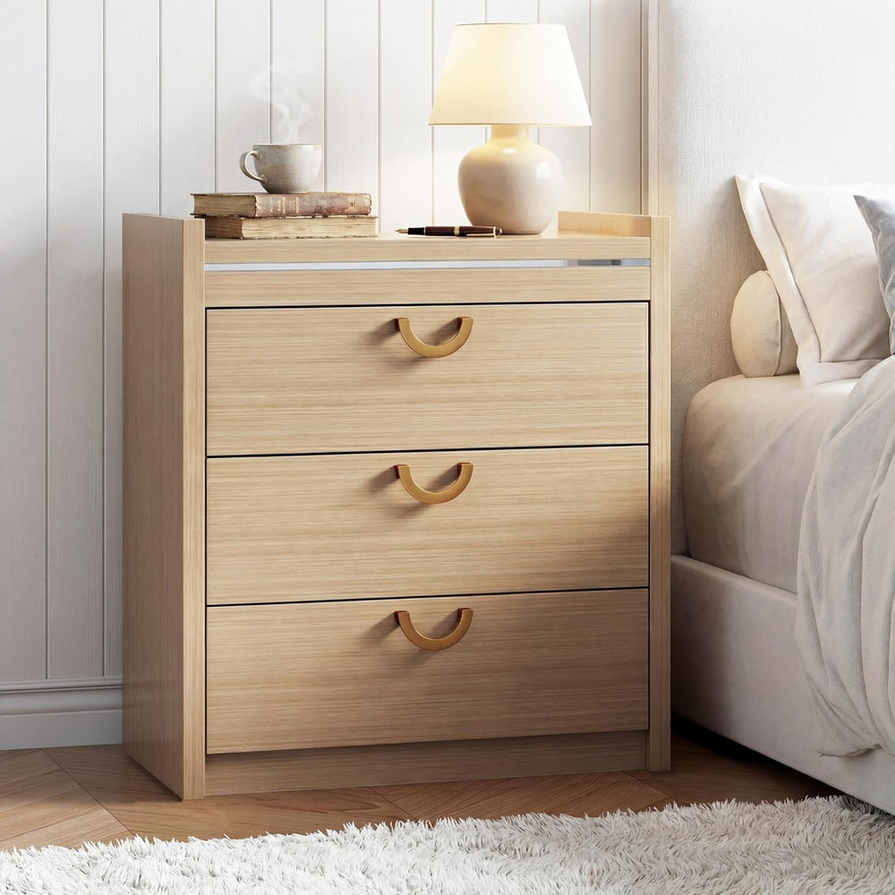 Gyfimoie 3 Drawer Dresser for Bedroom, 30.31" Tall Modern Chest of Drawe...