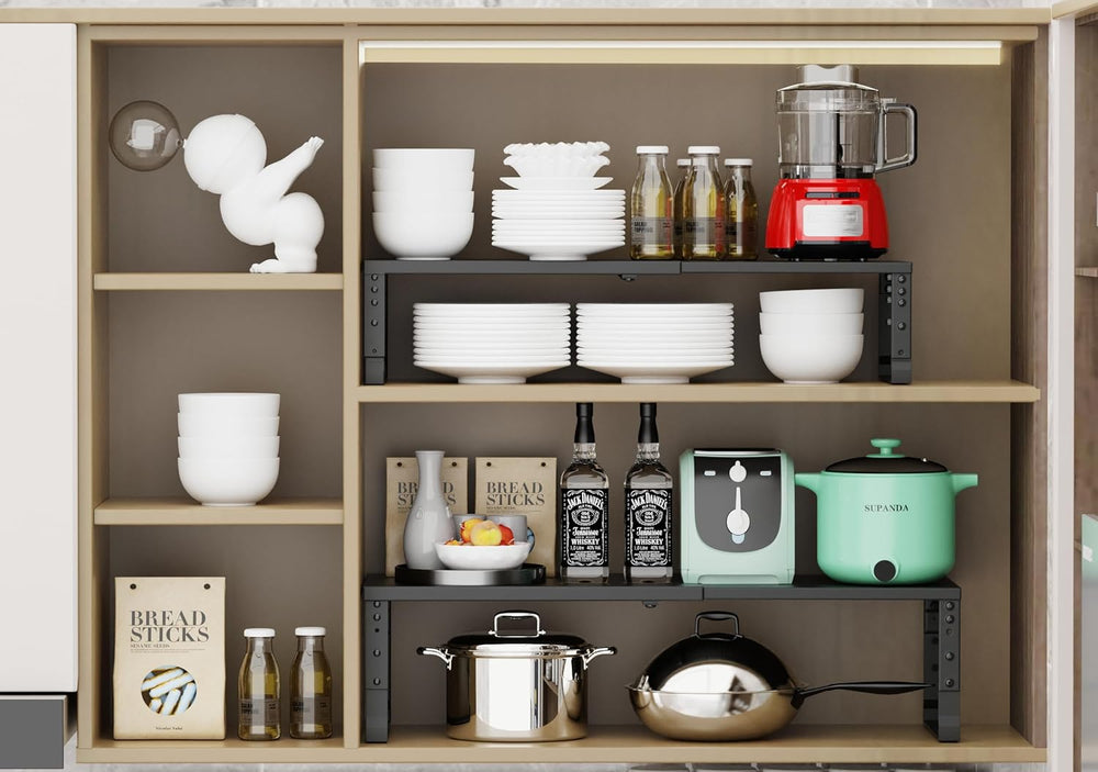 Jojocross Expandable Stackable Spice Rack Organizer for Kitchen Cabinet,Adjus...
