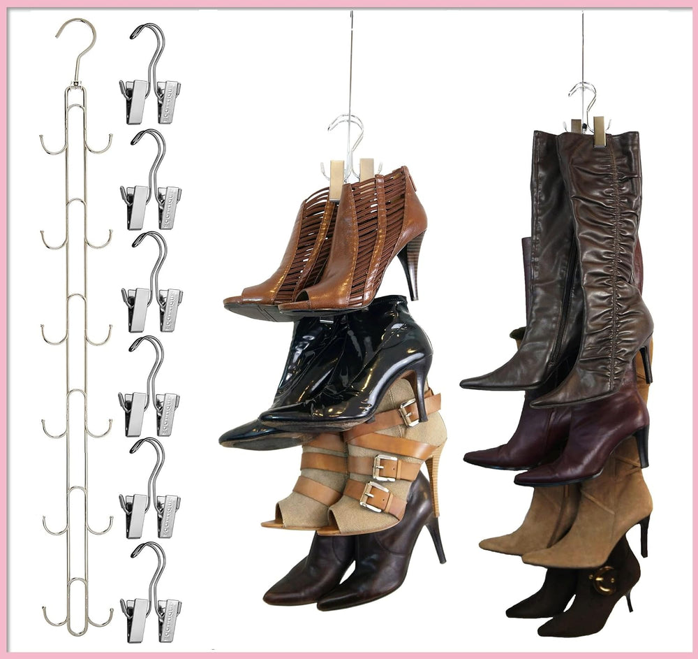 Boottique Boot Organizer: The Boot Rack - Fits in Most Closets- Hangs, Holds,...