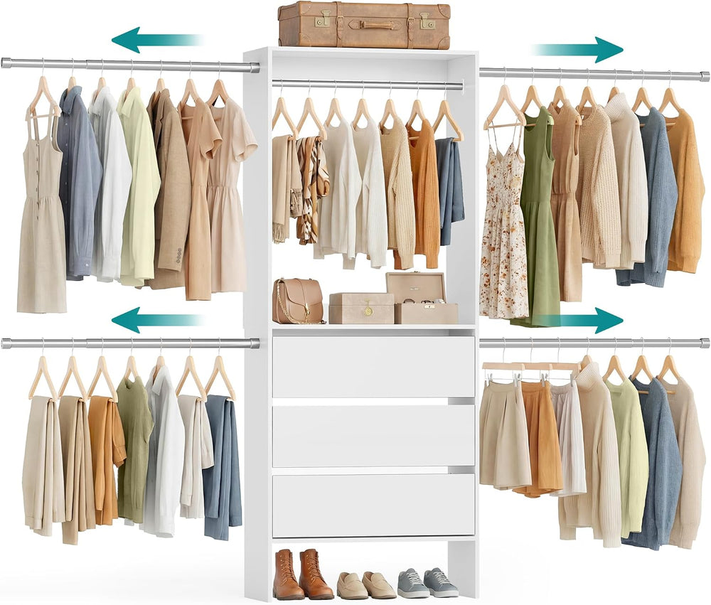 SONGMICS Closet System, Customizable Walk-In Closet Organizer System
