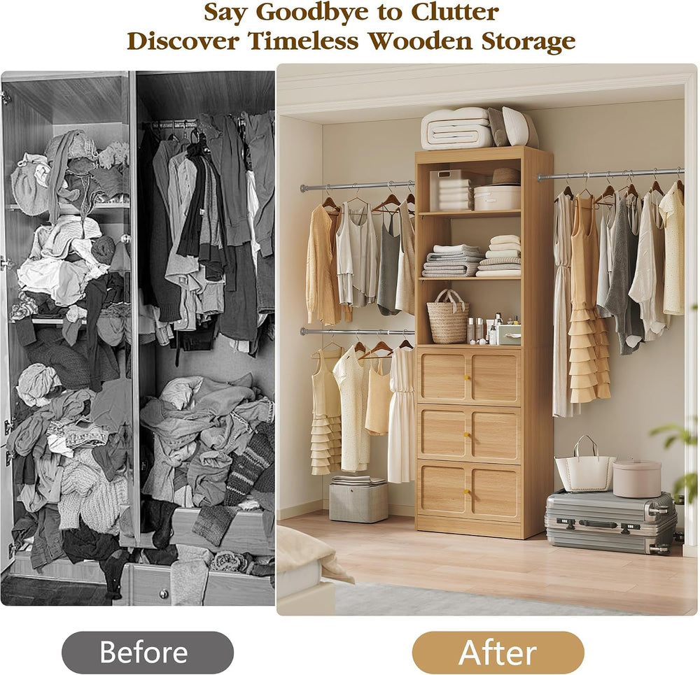HLR 4 - 10 FT Mid-Century Modern Closet Organizer System