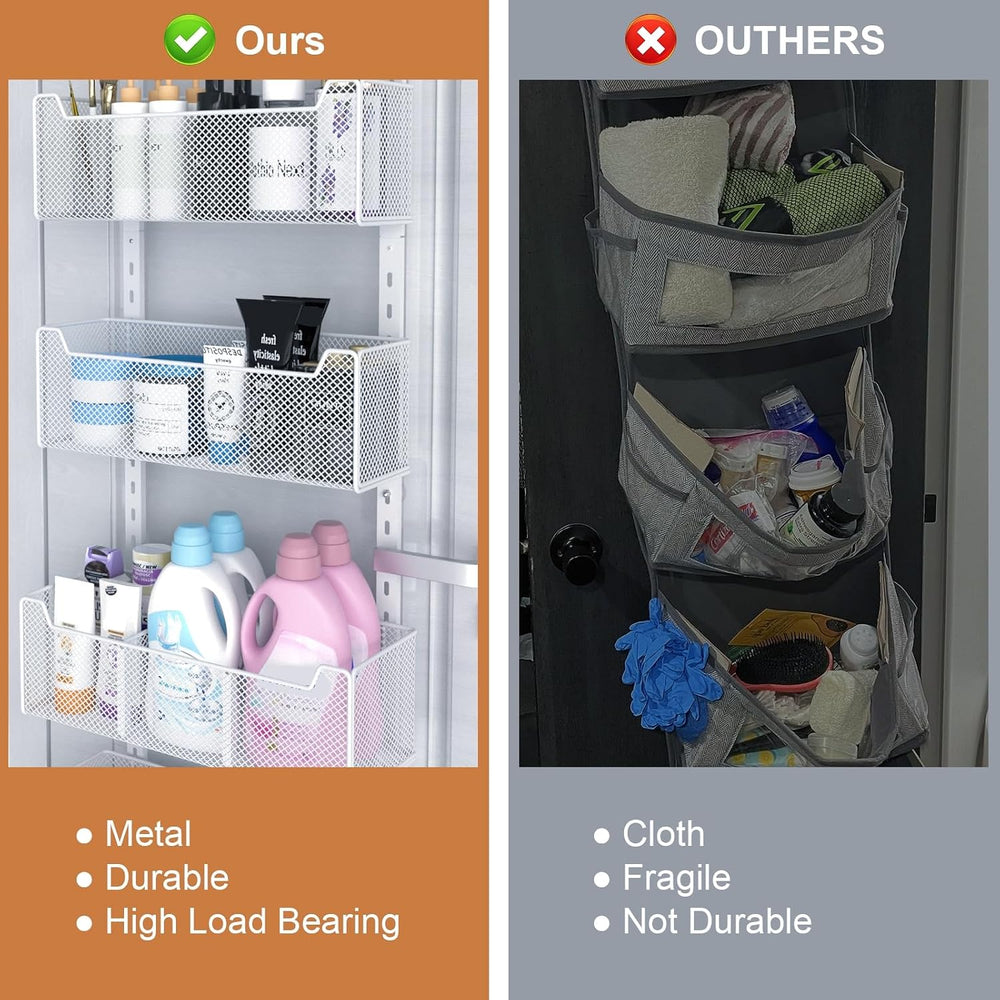 VyGrow Over The Door Organizer, Metal Door Organizer Hanging with 5 Adjustabl...