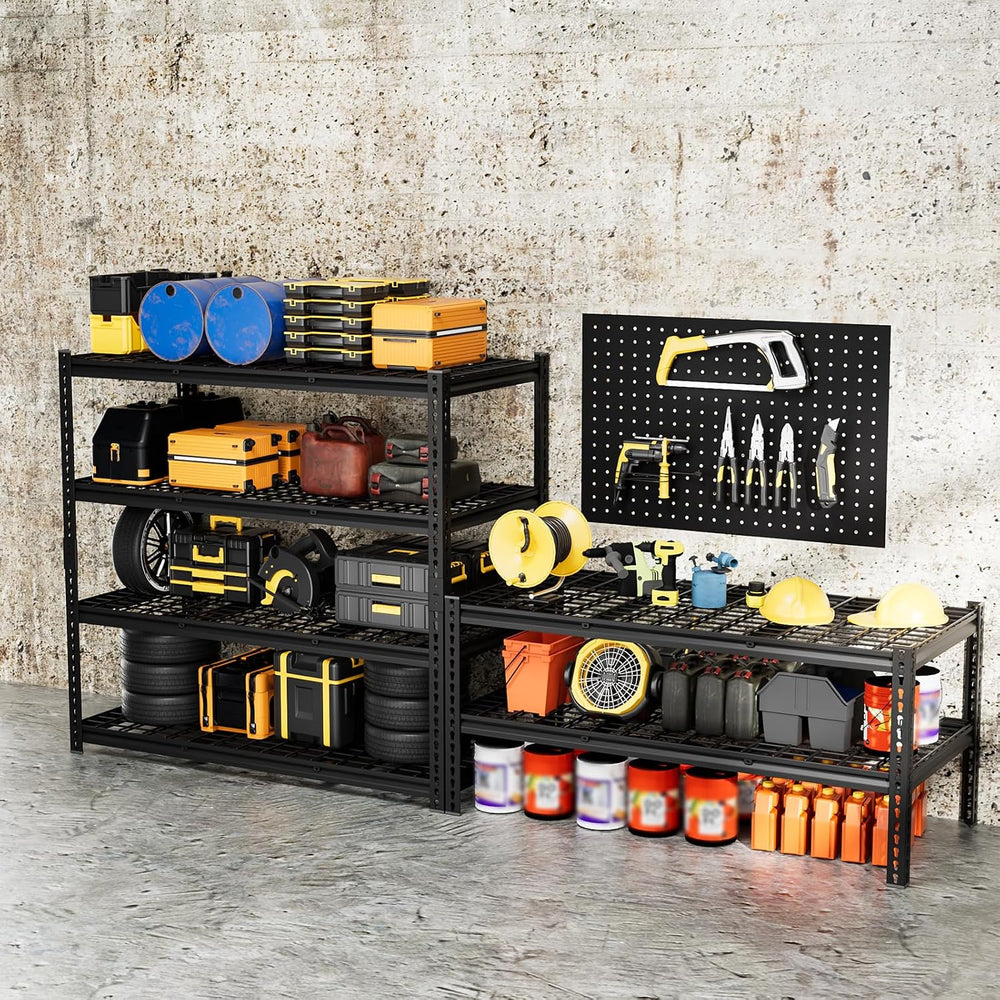 4-Tier 60" W X 24" D X 60" H Garage Shelves 2800LBS Heavy Duty...