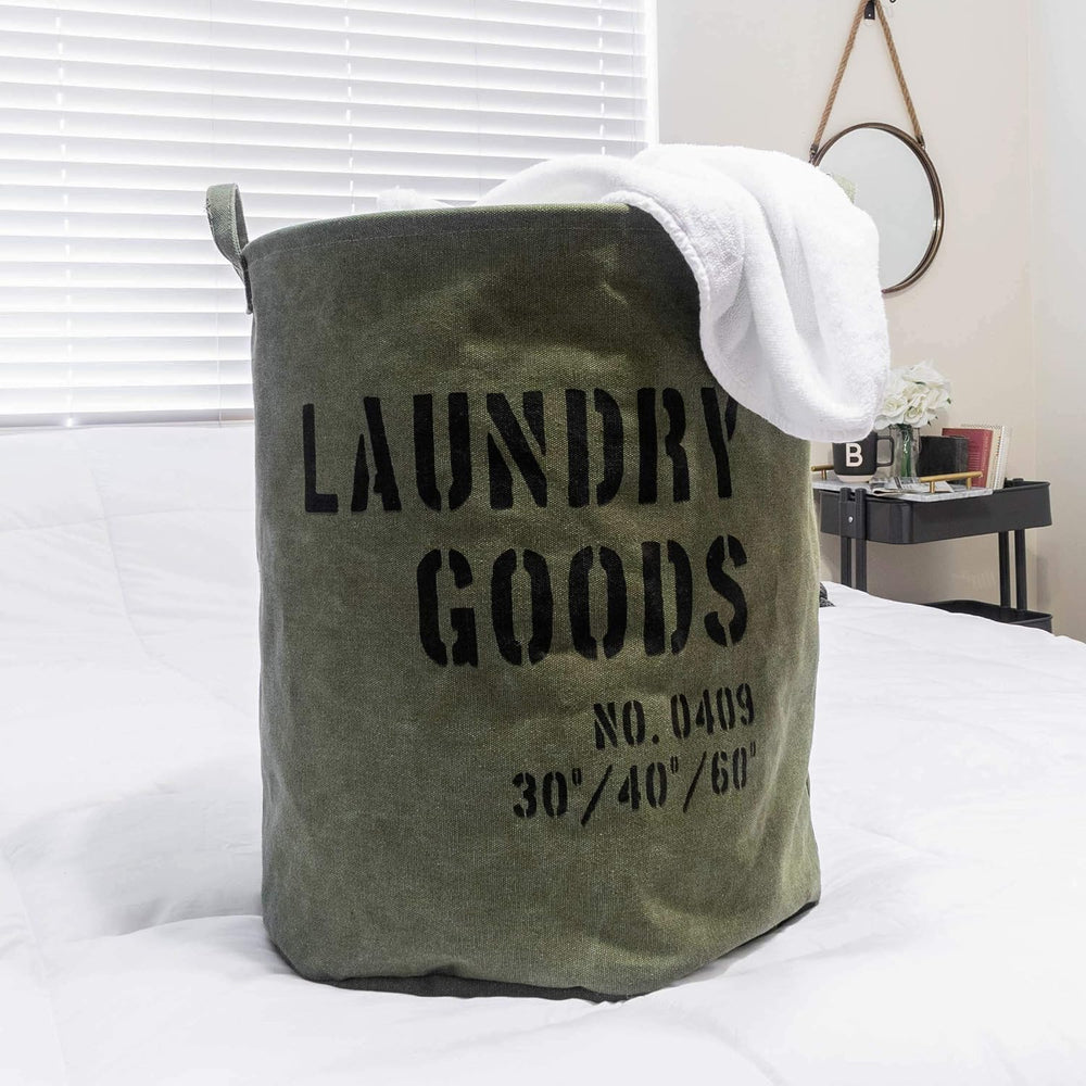 Danya B. LY952 Decorative Collapsible Portable Fabric Laundry Basket - Foldab...