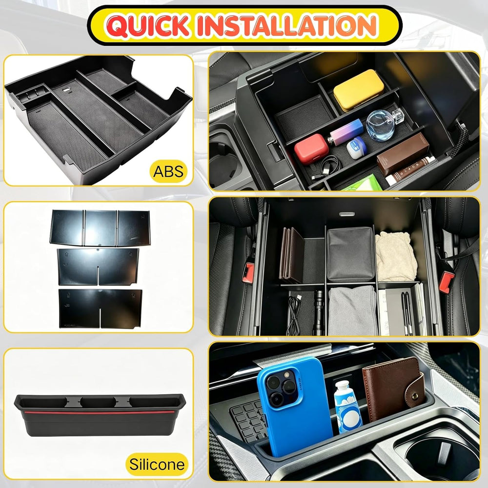 Center Console Organizer for 2023-2026 Ford F250-F550 Super Duty