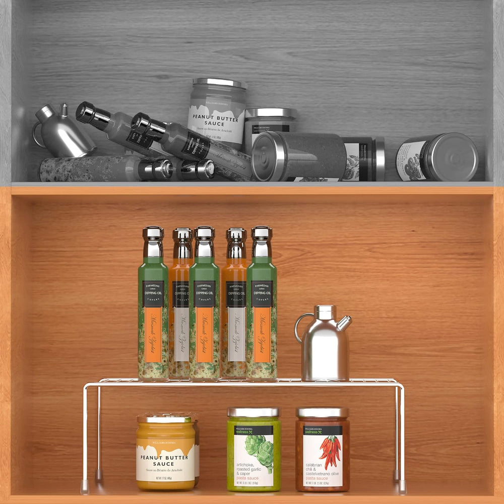 iPEGTOP Set of 6 Large (15.7 x 9.4 Inch) Kitchen Cabinet Organizer Shelf, Wir...