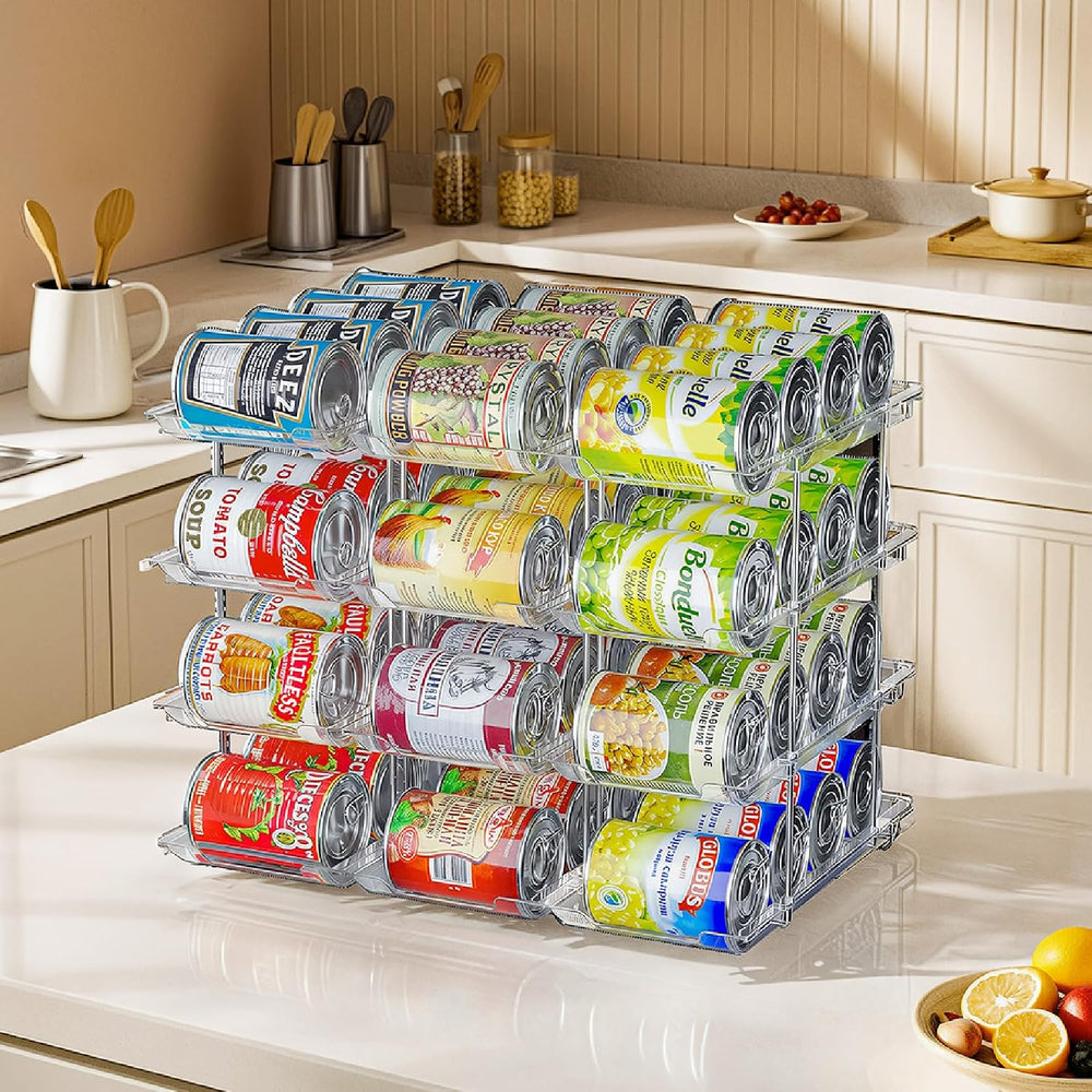 Can Organizer for Pantry, 4-Tier Modular Can Storage Rack