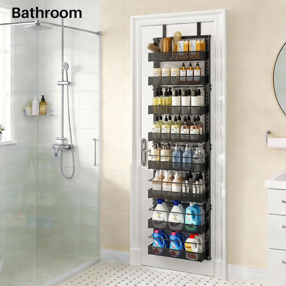 SNTD 8 Tiers Narrow Over the Door Organizer, 12.3"W x 4.7"D x 69&qu...