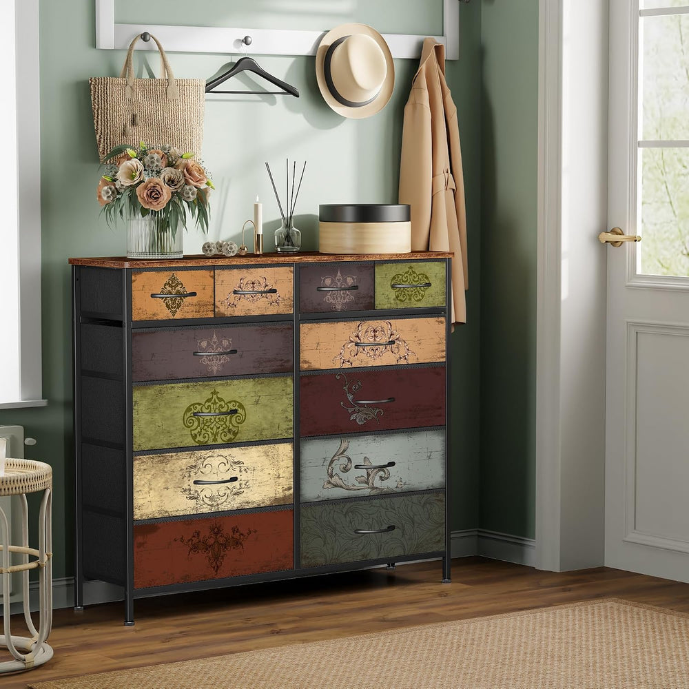 VASICAR Dresser for Bedroom with 12 Drawers, Tall Chest of Drawers