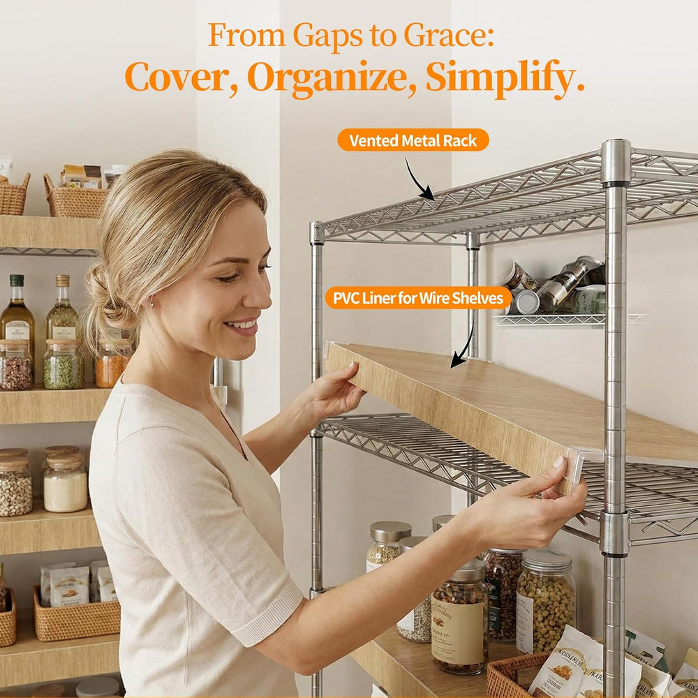 5-Pack Wire Shelf Covers, 24x12 Wire Rack Covers for Wire Shelving, PVC
