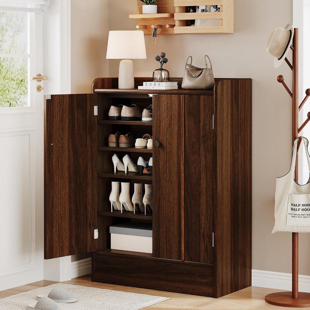iPormis 6-Tier Shoe Cabinet with Drawer, 47” Tall Large Shoe Storage Cabinet ...