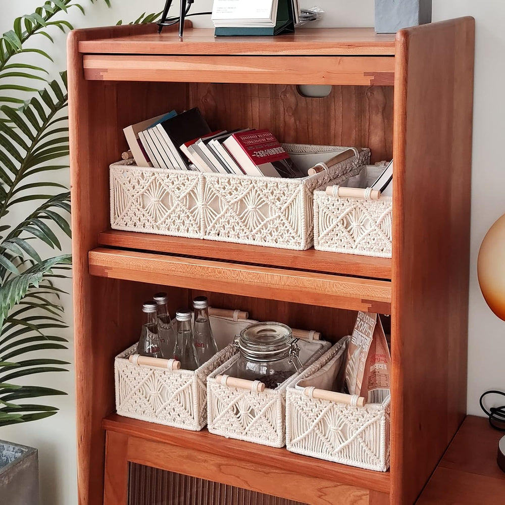 ANMINY 5PCS Macrame Storage Baskets for Organizing Boho Decor Baskets Storage...
